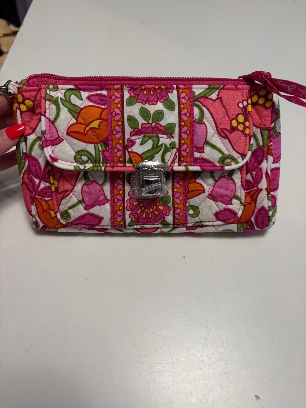 Vera Bradley Pushlock Lilli Bell Wristlet NWT